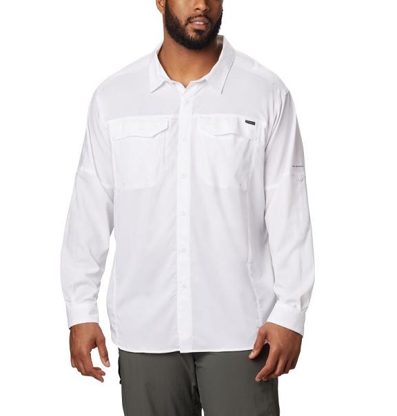 Columbia Silver Ridge Lite Shirts White For Men's NZ86745 New Zealand